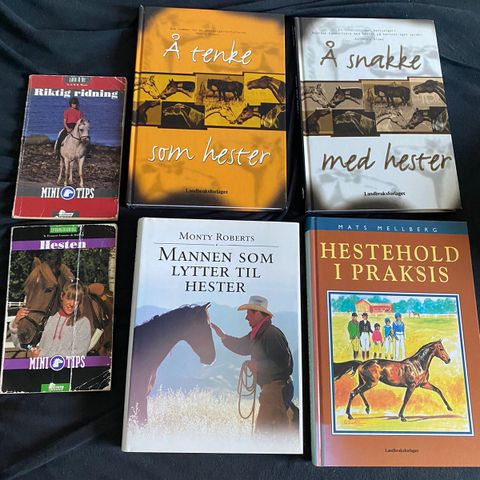 Bøker om hest selges billig