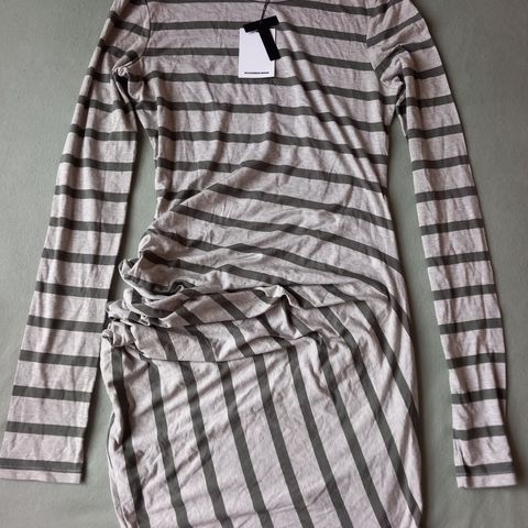 New T Alexander Wang striped draped dress, M