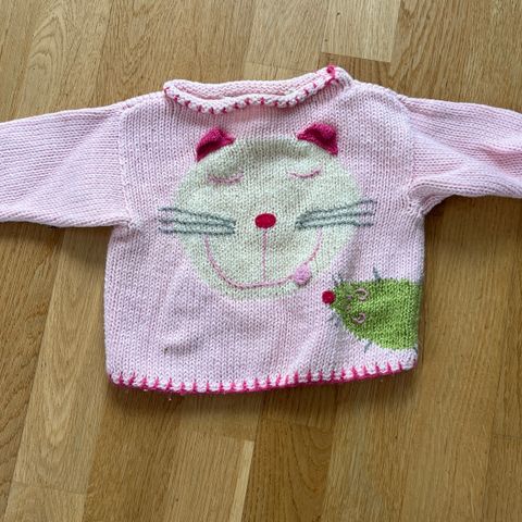 Cat and mouse sweater - 12 months