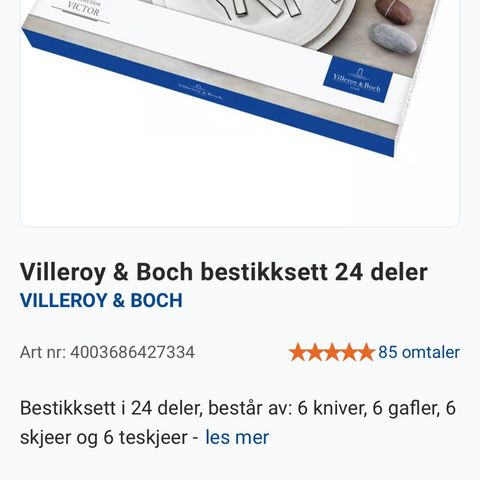 Uåpnet Villeroy & Boch bestikk