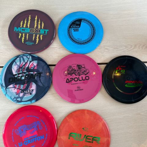 Selger 7 brukte disc golf discer - Pig, buzz, river, apollo, …