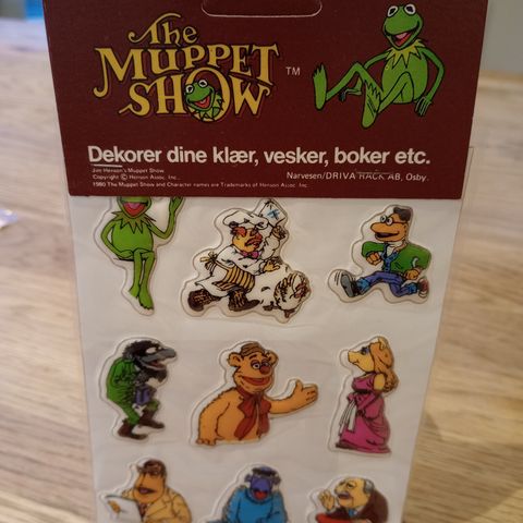Muppet Show-klistremerker fra 1970- eller '80-tallet