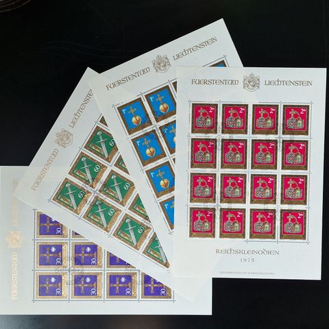 Liechtenstein 1975 - Første Dag Stemplet - Keiserlige Juveler 4 hele ark 16 sett