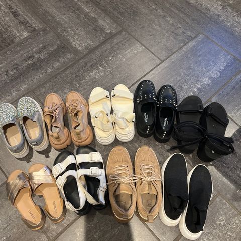 Mange fine dame sko som er brukt lite