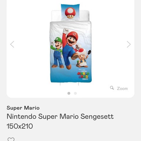 Super mario sengesett ( bare brukt et par ganger )