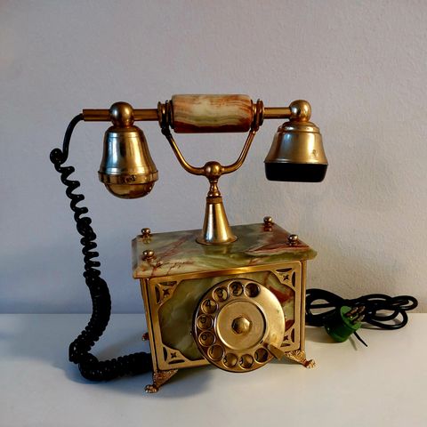 Antikk onix telefon 1920 år.