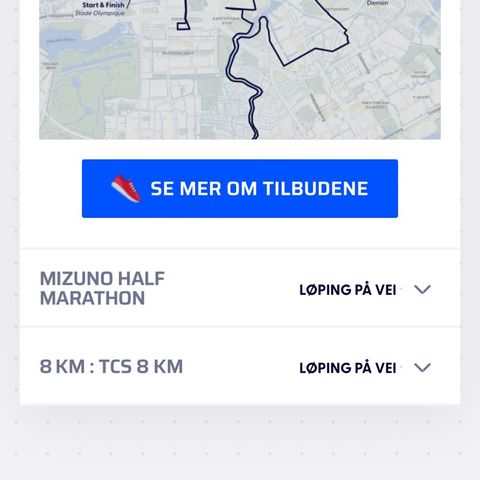 2 stk startnummer til Mizuno halvmaraton Amsterdam ønskes kjøpt