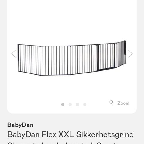 BabyDan Flex XXL/Romsdeler/peisgrind svart