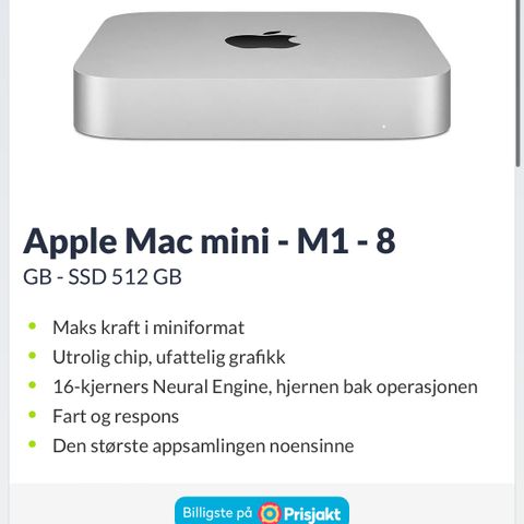 Mac Mini M1, 8GB RAM, 512GB SSD, 8-Core GPU