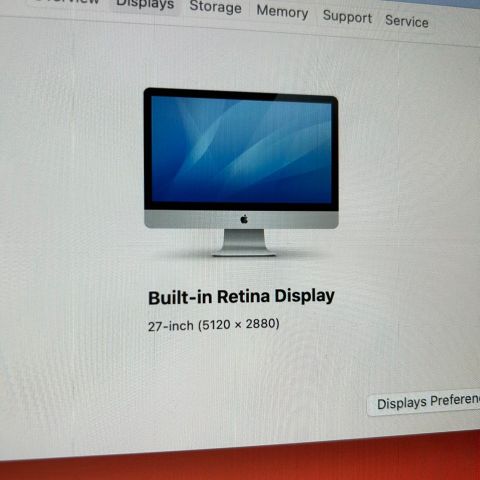 iMac-27 tommer  Retina skjerm, Harddisk 1TB  (Koster ny 27 000)