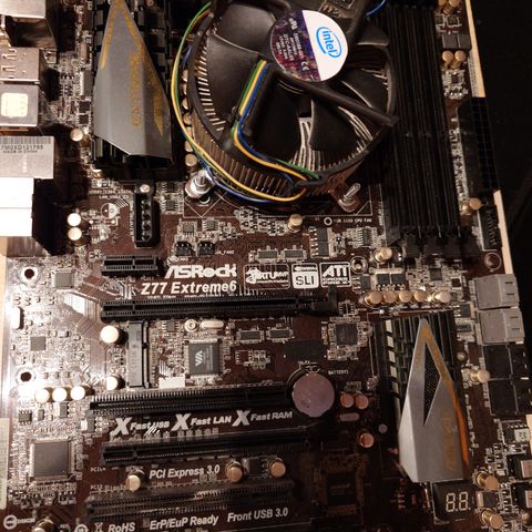 ASRock Z77 Extreme6 med CPU