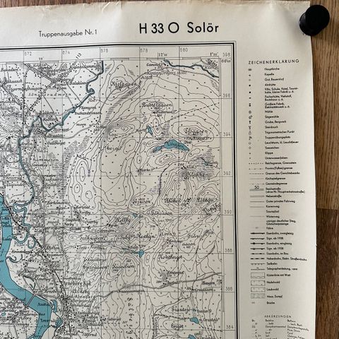 Tysk krigskart - Solør (Original)