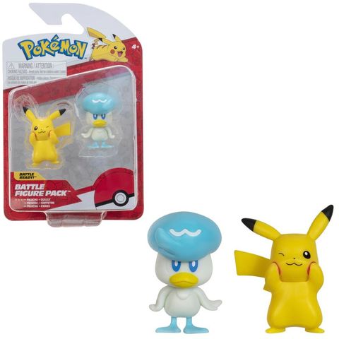 Pokemon Battle Figurer 2-pakning - Quaxly og Pikachu