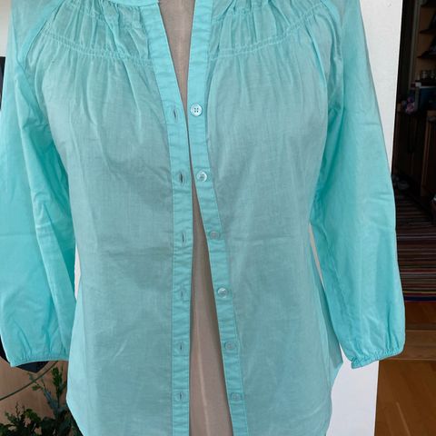 Sommer-bluse  m3/4 arm - ubrukt  - mintfarge.