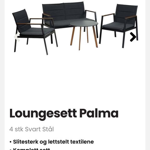 Loungsett fra Rusta