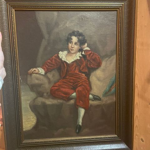 Gammelt maleri: Thomas Lawrence - The red boy