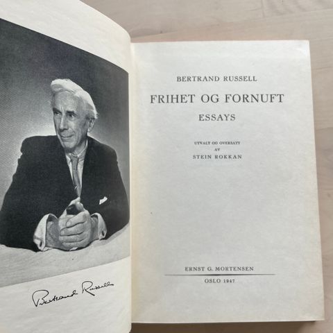 Bertrand Russell «Frihet og fornuft»