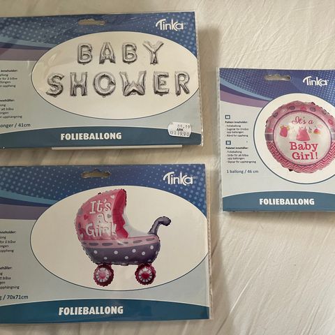 Baby shower ballonger,  jente