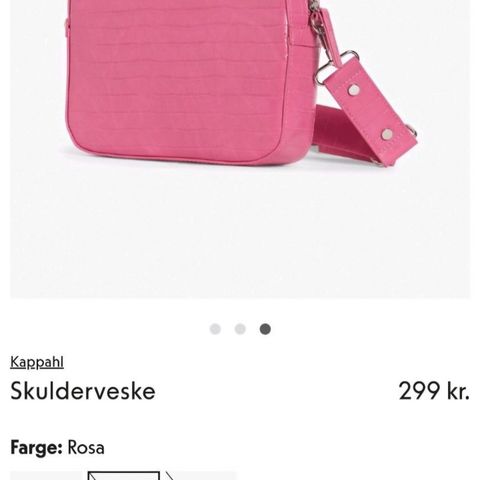 Rosa veske / Justerbar crossover / KappAhl