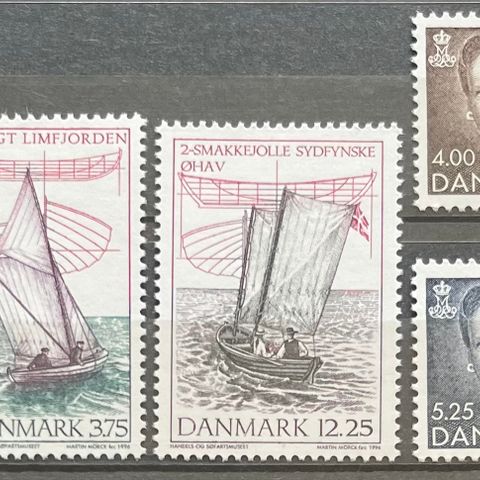 Danmark frimerker postfrisk, Afa 1118 - 1123 **, 6 pene merker fra 1996