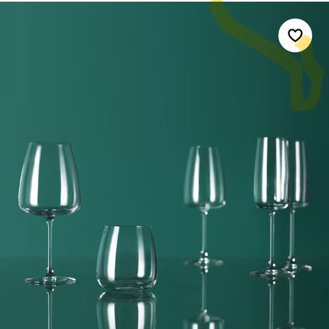 Ønsker å kjøpe 12 Dyrgip rødvinsglass og 12 Dyrgrip champagneglass fra Ikea