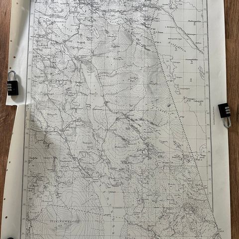 Tysk krigskart Vigelen Svenske grensen ved Røros (Original)