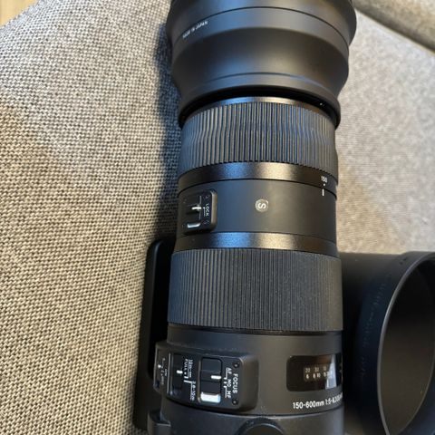 Sigma 150-600mm f5-6.3 DG Sport for Canon selges pent brukt