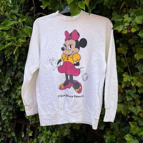 Gi bud! - Vintage/retro gammel Disney Minni Mus genser, strl L