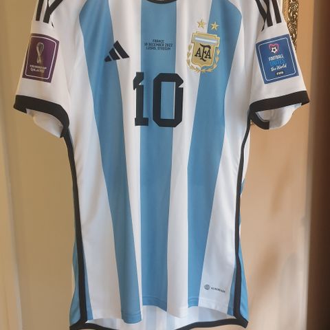 Argentina VM-finale drakt, nummer 10. Messi. 2022 Medium BNWT