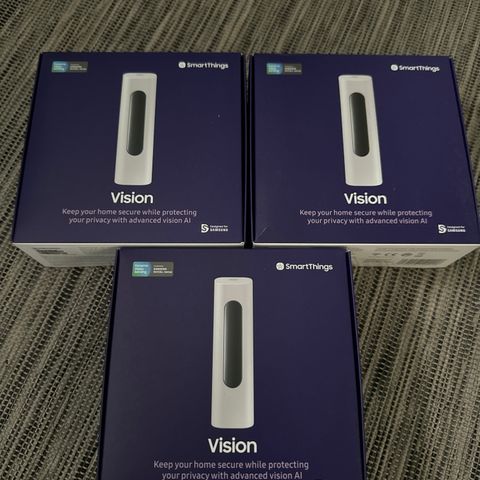 3x Samsung SmartThings Vision uåpnet i eske