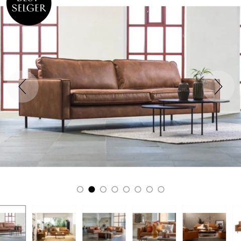 Cognac-brun Westin sofa