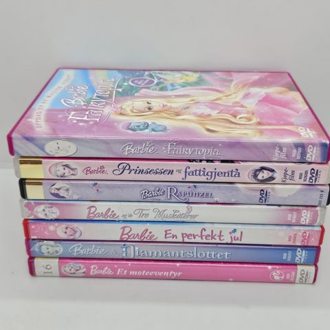 7 stk Barbie Dvd