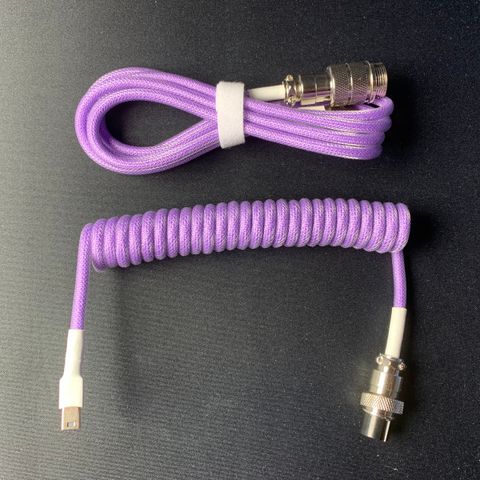 Custom Coiled Mini-USB Kabel for Gaming Keyboard