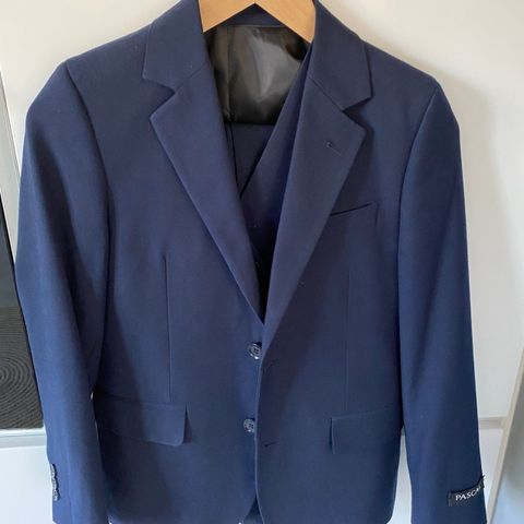 Pascal blå dress str.14 år med skjorte og slips (brukt 2 ganger)
