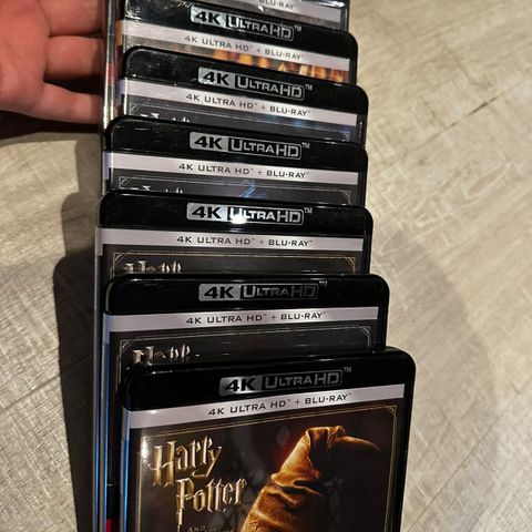 Harry Potter alle 8 filmene 4KUHD Blu-ray