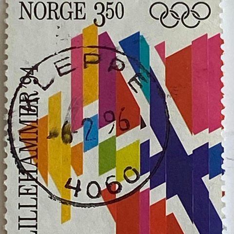 Norge 1994 Lillehammer ’94 III NK 1196 Pent stempel 4060 KLEPPE 9. 2. 96