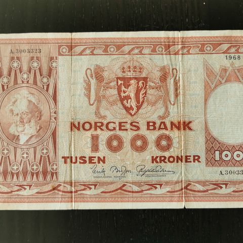 1000kr seddel.