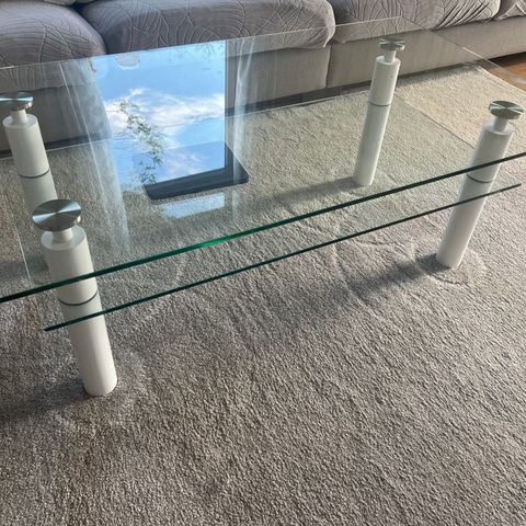 Sofa bord i glass 140 lang