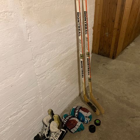 Vintage ishockey utstyr