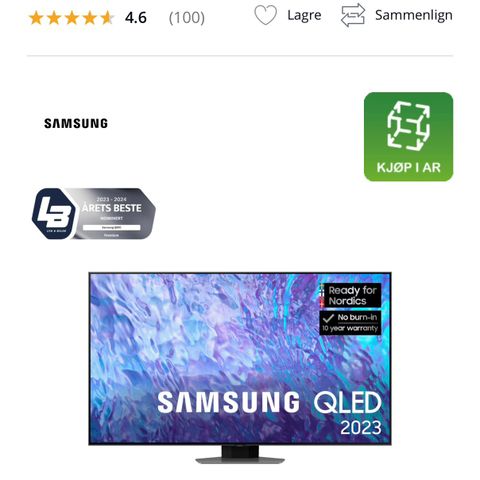 Samsung 65’ 4k Qled 120hz