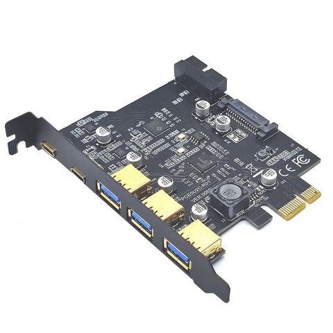 PCI-kort for USB-A og USB-C