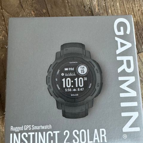 Garmin Instinct 2 Solar selges, ikke vært åpnet.