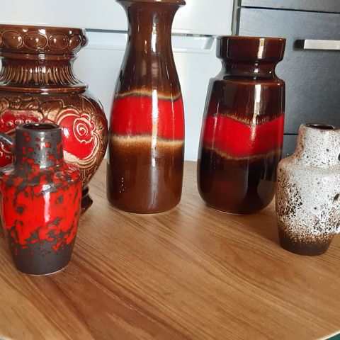 Gamle vaser i keramikk fra W.Germany