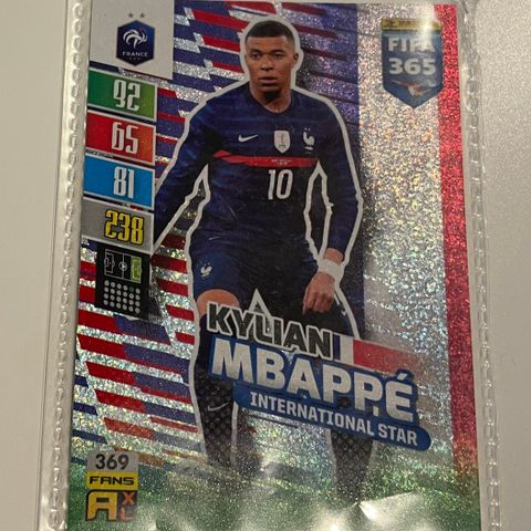 Panini FIFA 365 2022 Adrenalyn XL - 369 Card - Kylian Mbappe - France