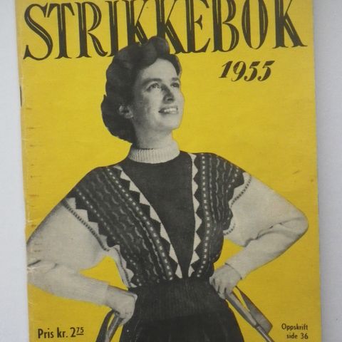 Norsk Ukeblad Strikkebok 1955, vintage strikkebøker, strikkeoppskrifter