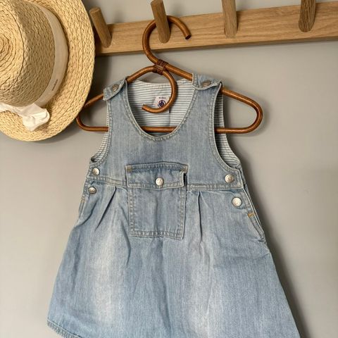 Denim-kjole fra Petit Bateau str 18mnd