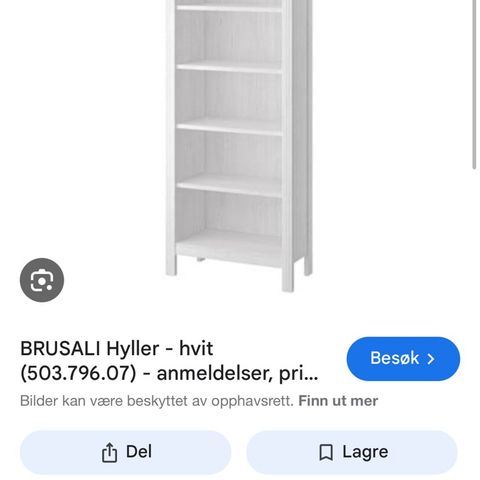 IKEA bokhylle Brusali