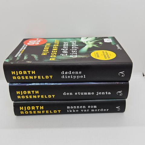 3 stk Hjorth Rosenfeldt hardcover bøker