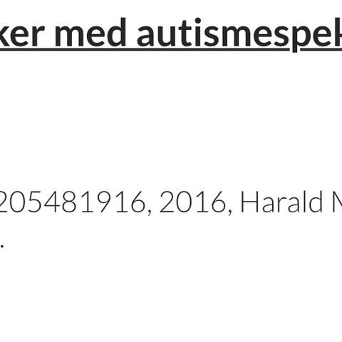 Mennesker med autismespekterforstyrrelser