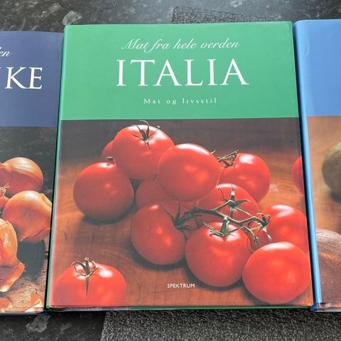 Mat fra hele verden . Frankrike-Hellas -Italia ( 3 bøker)